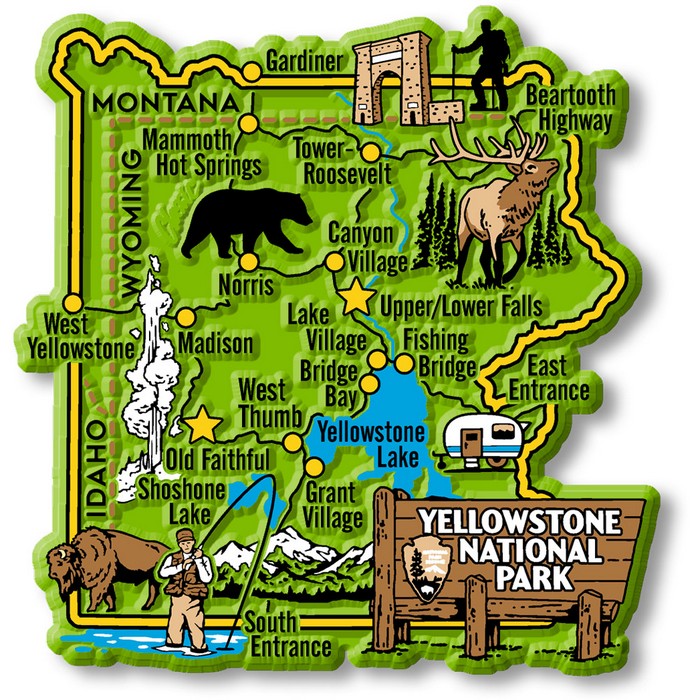 RJM-YNP Yellowstone National Park Magnet